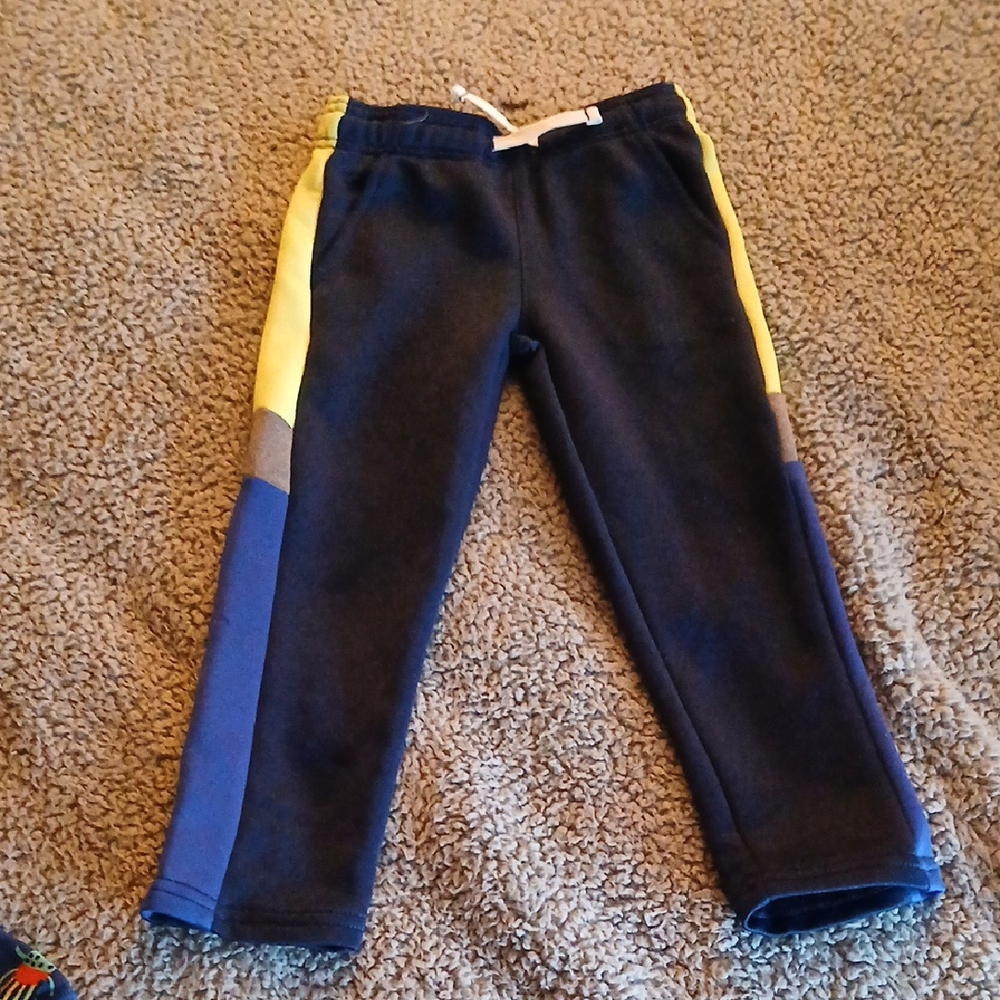 Kids Navy and Yellow Jogger Pants